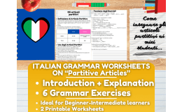 Italian Grammar Worksheets on Partitive Articles
