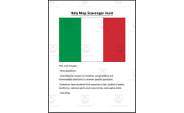 Italy Map Scavenger Hunt