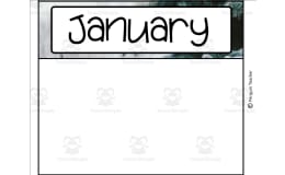 January Winter Theme Calendar Pieces