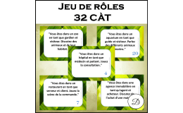 Jeu de rôles - 32 CÀT - Communication orale / French Speaking Activity
