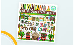 July & Hawaiian Bulletin board And door Decor kit: Say Aloha