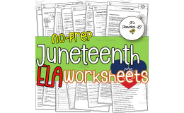 Juneteenth No-Prep ELA Worksheets