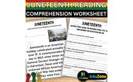 Juneteenth Worksheet: Informational Text