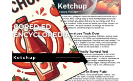 Ketchup Reading Comprehension Passage - Cored Ed Encyclopedia