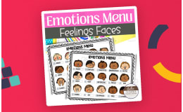 Kid Feelings & Emotions Chart – SEL Reference Poster