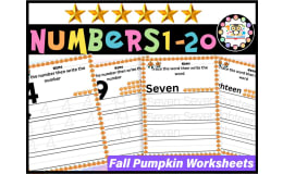 Kindergarten Math Number of the Day Worksheets Counting Numbers 1 - 20