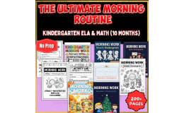 Kindergarten Morning Work Bundle | Daily ELA and Math Review