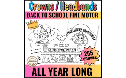 Kindergarten - Preschool Crowns - Headbands - Hats for All Year Long