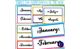 Labels for Every Month of the Year