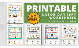 Labor Day iSpy Printable Worksheets