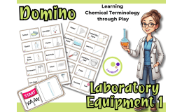 Laboratory Equipment Domino 1 Science Game for Chemistry Physics & Bio