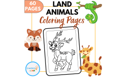 Land Animals Coloring Pages, Fun Activities for Kids.