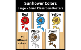 Large & Small Sunflower Classroom Posters