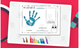 Last Day of School Handprint Craft – Owl Keepsake