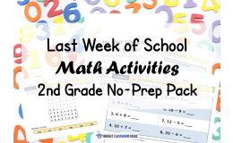 Last Week of School Math Activities | 2nd Grade No-Prep Pack