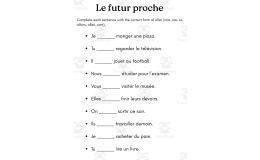 le futur proche exercices - french futur proche worksheet