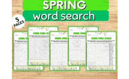 Learning with Printable Spring Word Searches - spring puzzles.