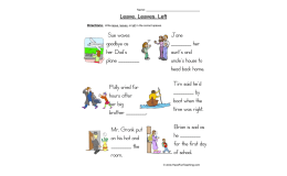 Leave Leaves Left Pictures Worksheet
