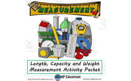 Length Capacity and Weight Measurement Activity Packet