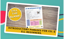 Let me introduce myself - beginner ESL speaking prompts/writing worksheet