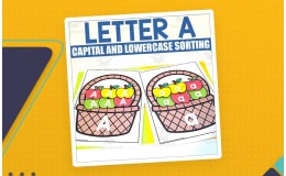 Letter A Sorting – Capital & Lowercase Apple Theme