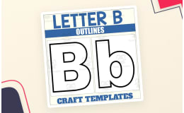 Letter B Outline – Alphabet Craft Mats