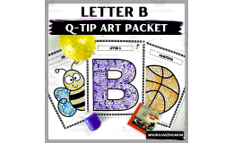 Letter B Q-Tip Art Packet