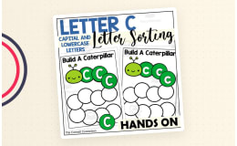 Letter C Capital and Lowercase Letter Sorting Activity