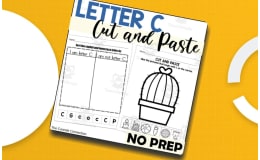 Letter C Cut and Paste Worksheets