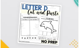 Letter D Cut and Paste Worksheets