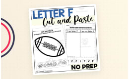 Letter F Cut and Paste Worksheets