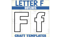 Letter F Outlines for Alphabet Crafts