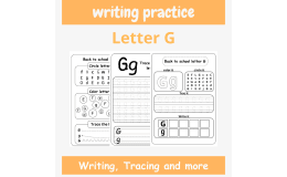 letter g handwriting practice - tracing letter g worksheets for Pre-k