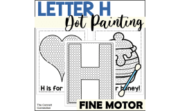 Letter H Dot Painting