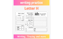 letter h handwriting practice - tracing letter h worksheets for pre-k