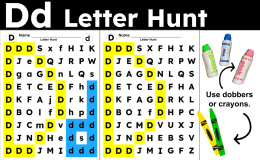 Letter Hunt Letter D Activities