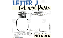 Letter J Cut and Paste Worksheets