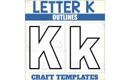 Letter K Outlines for Alphabet Crafts