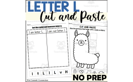 Letter L Cut and Paste Worksheets