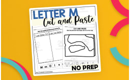 Letter M Cut and Paste Worksheets