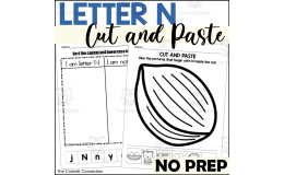 Letter N Cut and Paste Worksheets