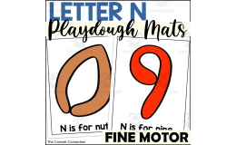 Letter N Playdough Mats