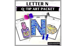Letter N Q-Tip Art