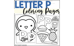 Letter P Coloring Pages – Tracing & Pictures Set