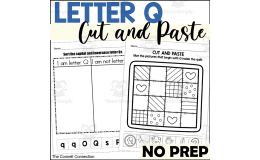 Letter Q Cut and Paste Worksheets