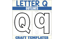 Letter Q Outlines for Alphabet Crafts