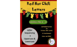 Letter Sequencing-Red Hot Chili Letters