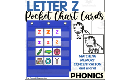 Letter Z Pocket Chart Cards