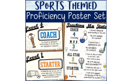 Levels of Understanding & Proficiency Scale Poster Set - Sports Themed