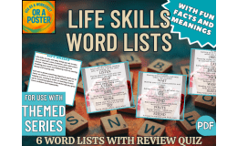 Life Skills Word List Posters (PDF)
